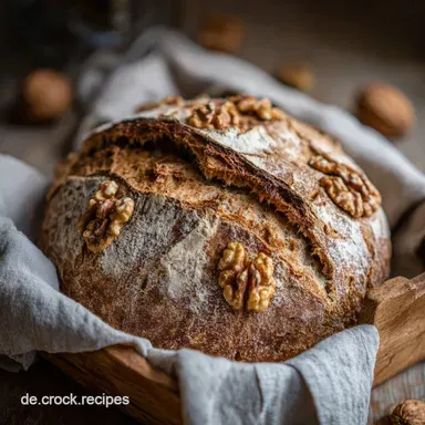 Wurzelbrot mit Waln&uuml;ssen: Sauerteigbrot mit 16 Stunden Gehzeit Rezeptkarte