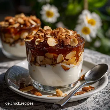 Cremiges Zimtparfait mit gebrannten Mandeln: Das Winter Dessert Rezeptkarte