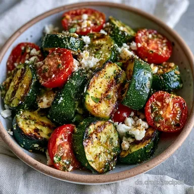 Zucchinisalat Gebraten mit Feta Rezeptkarte