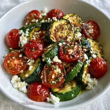 Zucchinisalat Gebraten mit Feta
