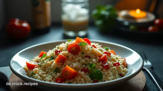 Erfrischender Couscous-Salat mit Gemüse und Zitronen-Vinaigrette