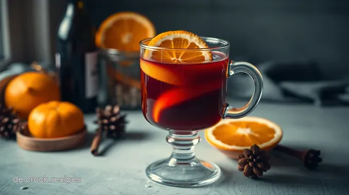 Festlicher Glühwein mit einem Hauch von Orangen und Zimt