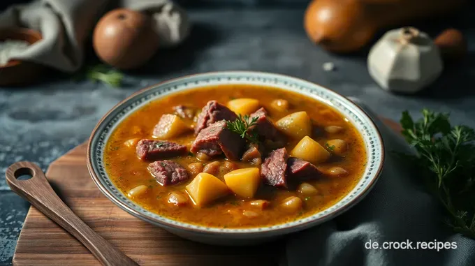 Herzhafte Hackfleisch-Lauch-Suppe mit mediterranen Noten