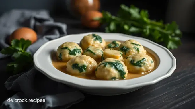 Köstliche Spinatknödel mit Butter-Salbei-Sauce