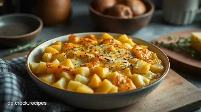 Süße Kartoffeln au Gratin mit würzigem Käse