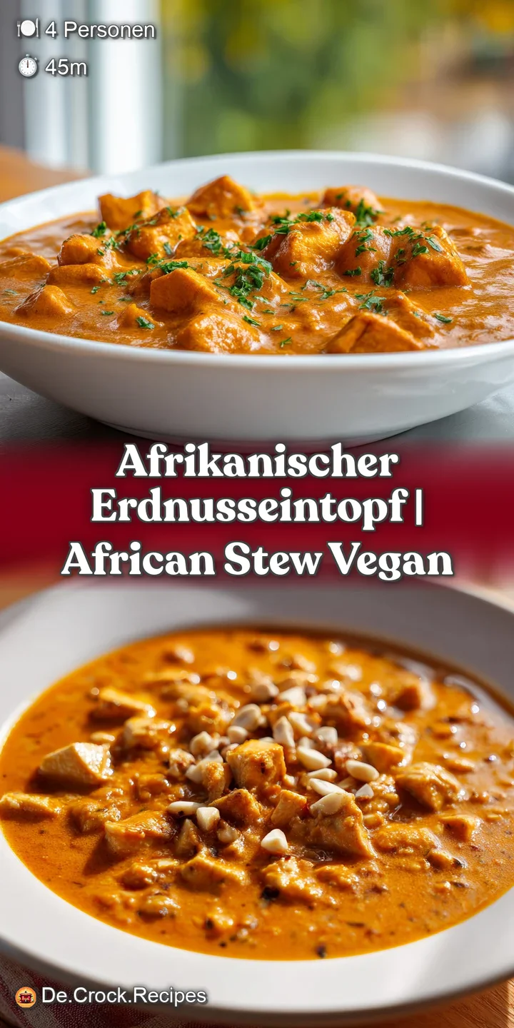 Detailaufnahme einer gl&auml;nzenden, cremigen Sauce mit weich gegarten Gem&uuml;sew&uuml;rfeln und einer Prise r&ouml;tlichem Paprikapulver.