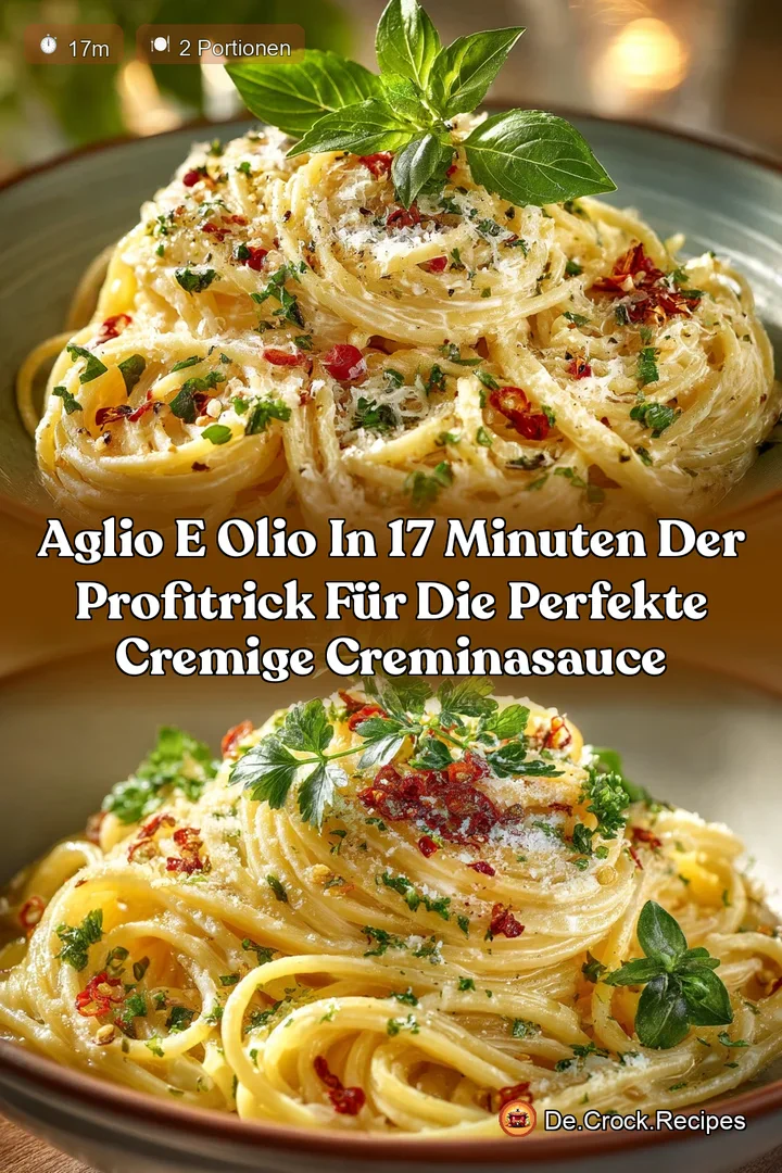 Aglio e Olio in 17 Minuten Der ProfiTrick für die perfekte cremige CreminaSauce