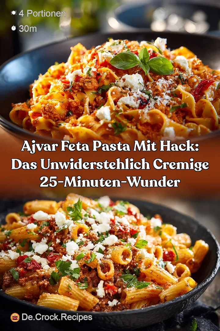Ajvar Feta Pasta mit Hack: Das unwiderstehlich cremige 25-Minuten-Wunder
