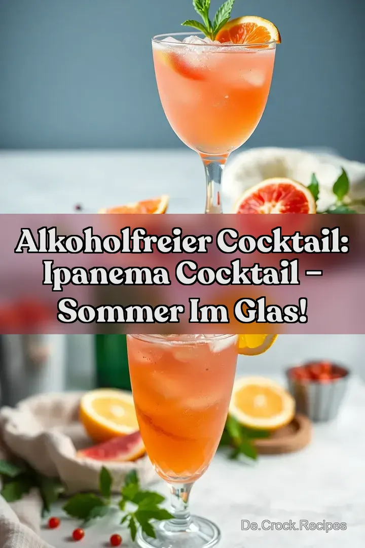 Alkoholfreier Cocktail: Ipanema Cocktail – Sommer im Glas!
