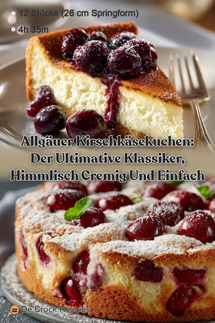 Allg&auml;uer Kirschk&auml;sekuchen: Der ultimative Klassiker himmlisch cremig und einfach