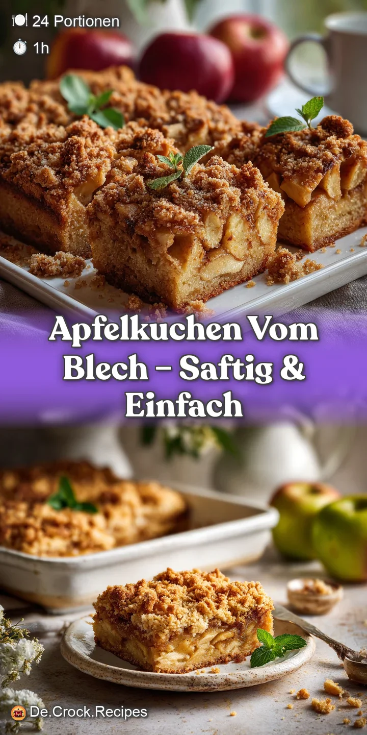 Close-up of apple cake with tender apples baked into a soft, golden crust. Hints of cinnamon and sugar shimmer on the surf...