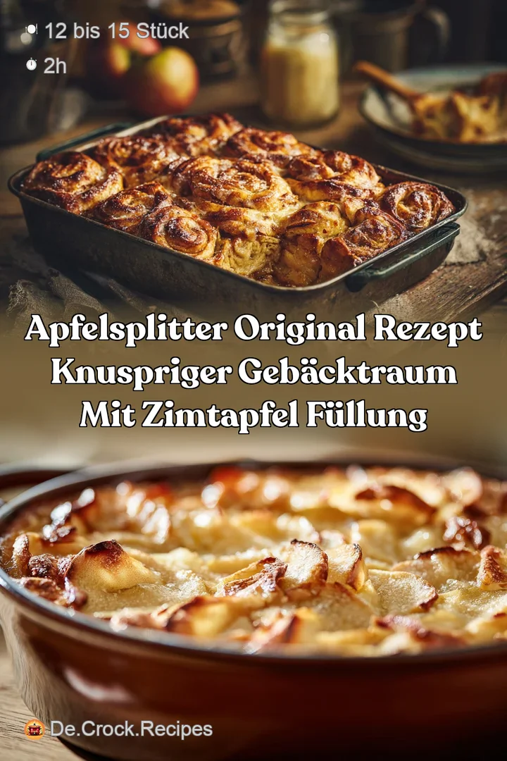 Apfelsplitter Original Rezept Knuspriger Geb&auml;cktraum mit ZimtApfel F&uuml;llung