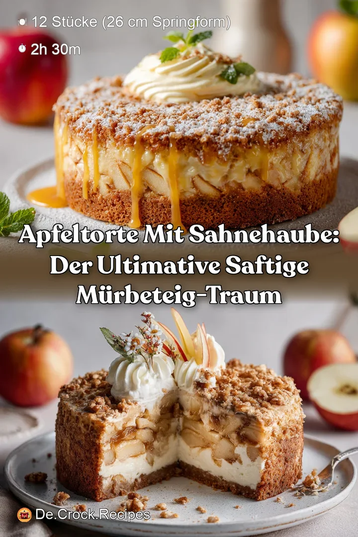 Apfeltorte mit Sahnehaube: Der ultimative saftige M&uuml;rbeteig-Traum