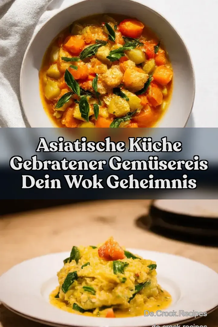 Asiatische K&uuml;che Gebratener Gem&uuml;sereis Dein Wok Geheimnis
