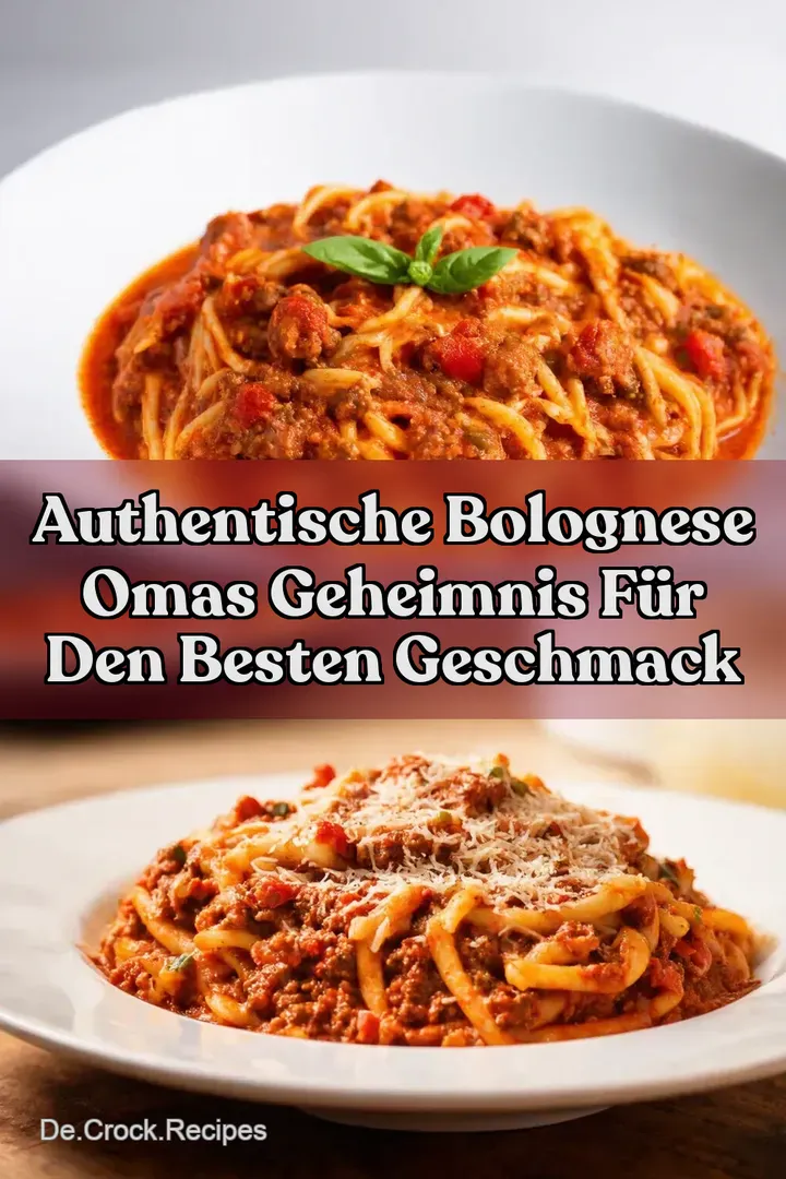 Authentische Bolognese Omas Geheimnis f&uuml;r den besten Geschmack