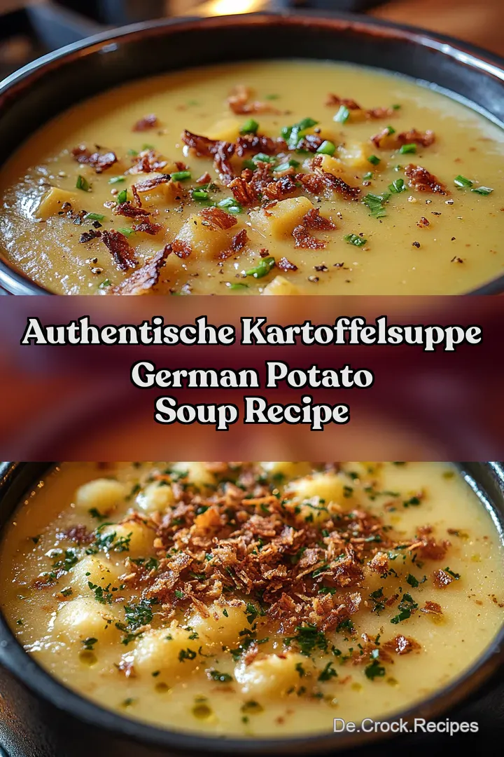 Authentische Kartoffelsuppe German Potato Soup Recipe