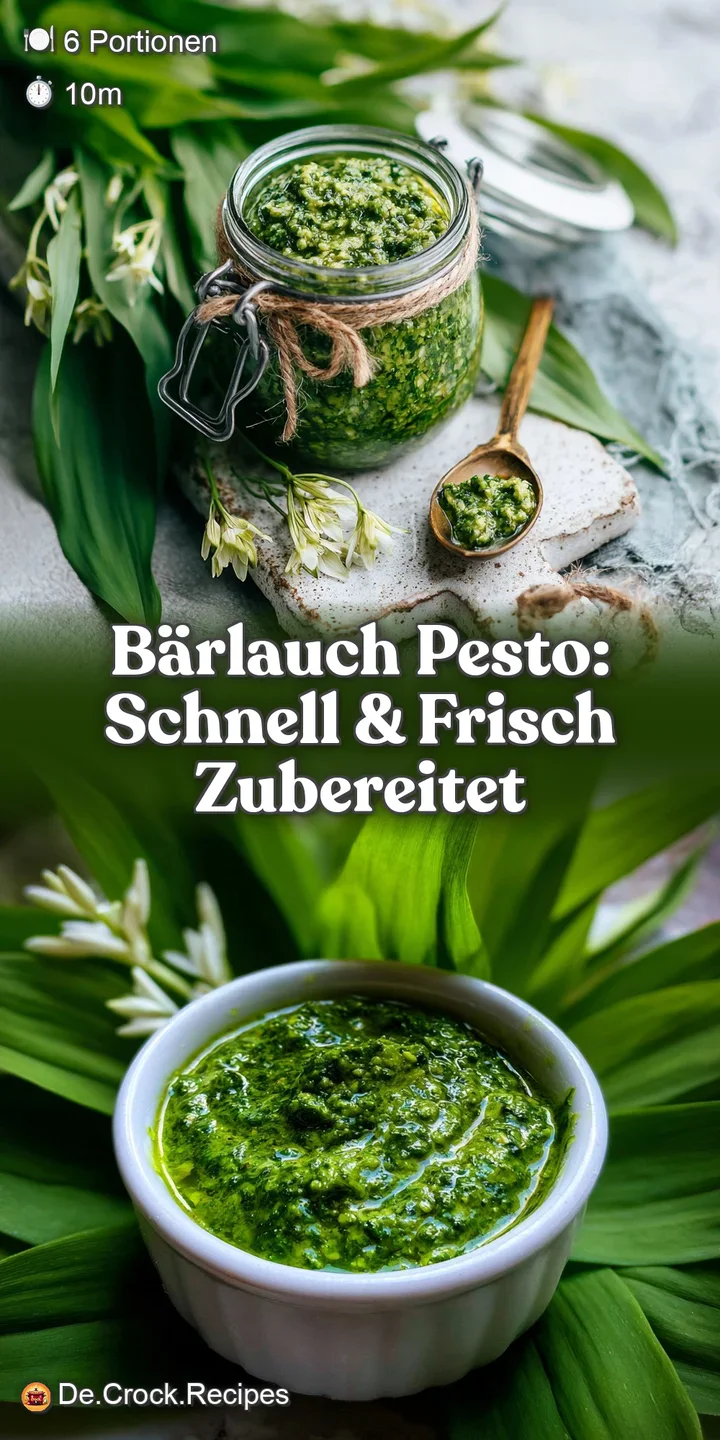 Close-up of bright green wild garlic pesto: a chunky, verdant spread, promising fresh, garlicky, herbaceous flavor.