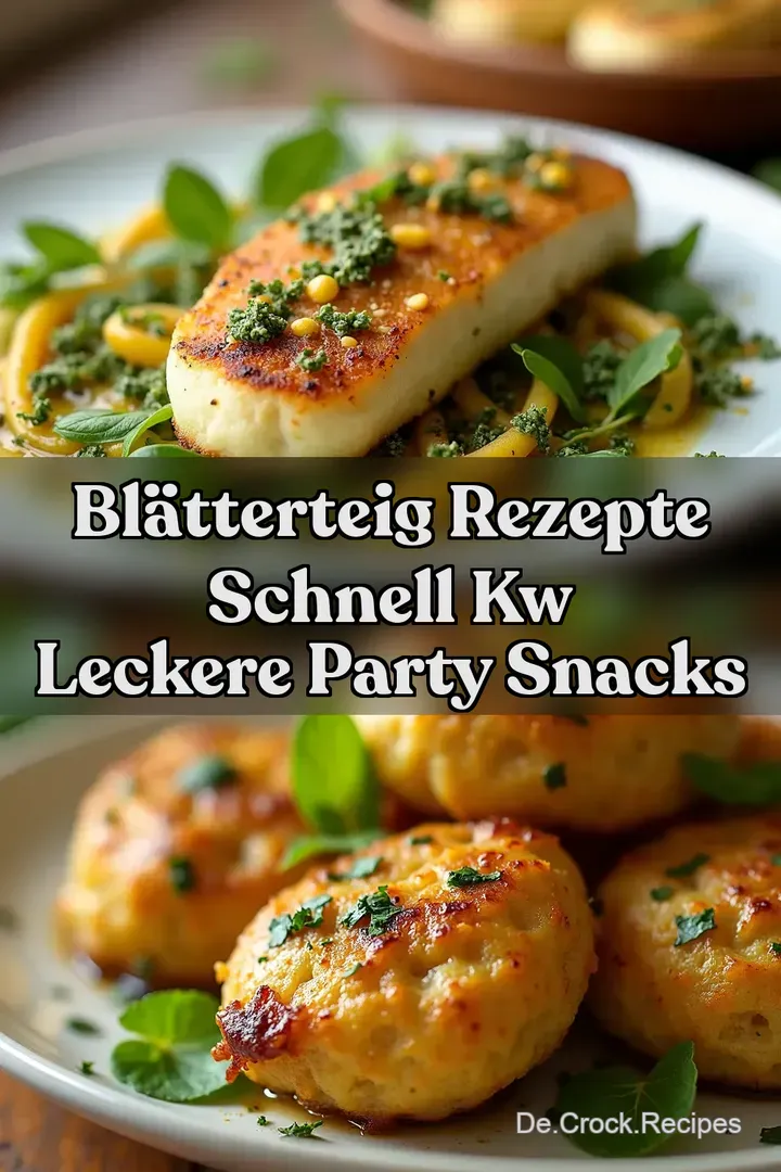 Bl&auml;tterteig Rezepte Schnell kw Leckere Party Snacks