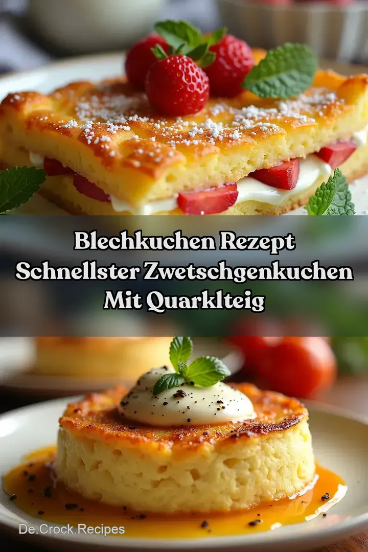 Blechkuchen Rezept Schnellster Zwetschgenkuchen mit QuarklTeig