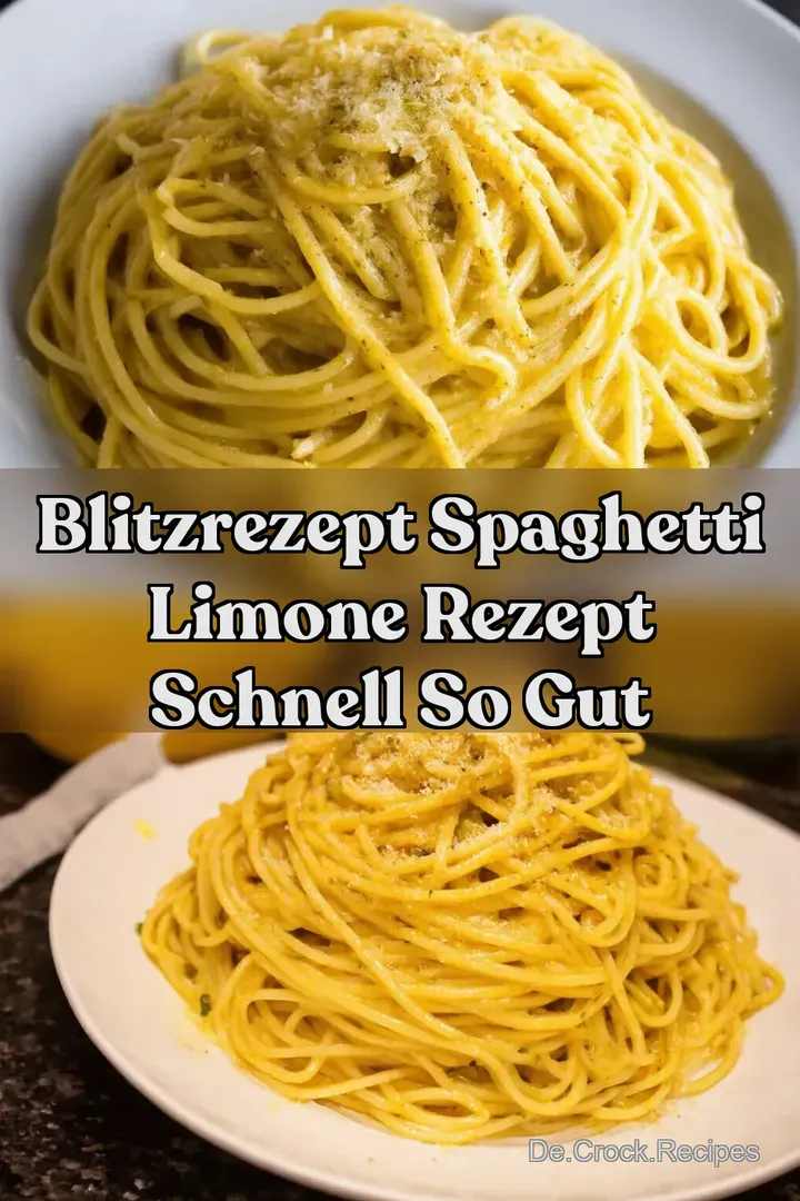 Blitzrezept Spaghetti Limone Rezept Schnell So Gut