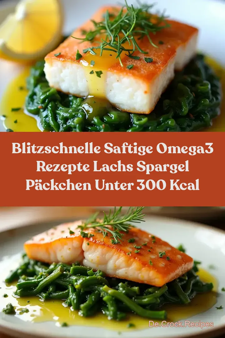 Blitzschnelle Saftige Omega3 Rezepte Lachs Spargel P&auml;ckchen unter 300 kcal