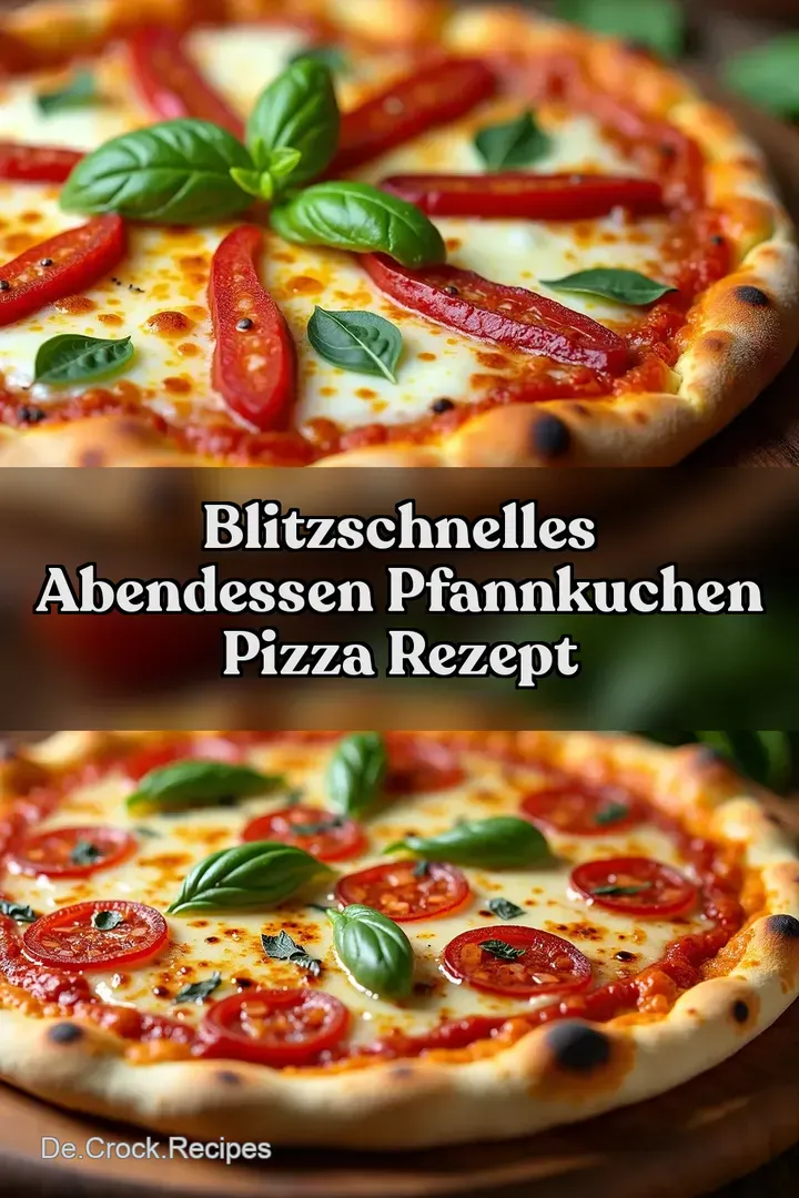 Blitzschnelles Abendessen Pfannkuchen Pizza Rezept
