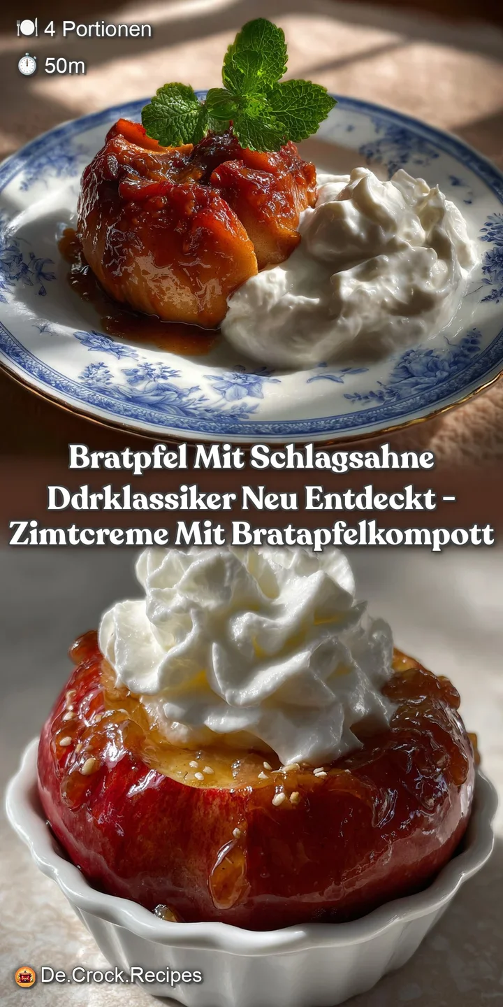 Bratpfel Mit Schlagsahne Ddrklassiker Neu Entdeckt - Zimtcreme Mit Bratapfelkompott