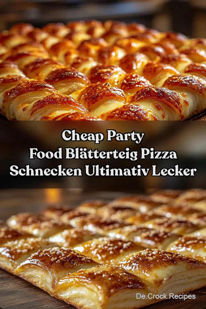 Cheap Party Food Bl&auml;tterteig Pizza Schnecken Ultimativ Lecker
