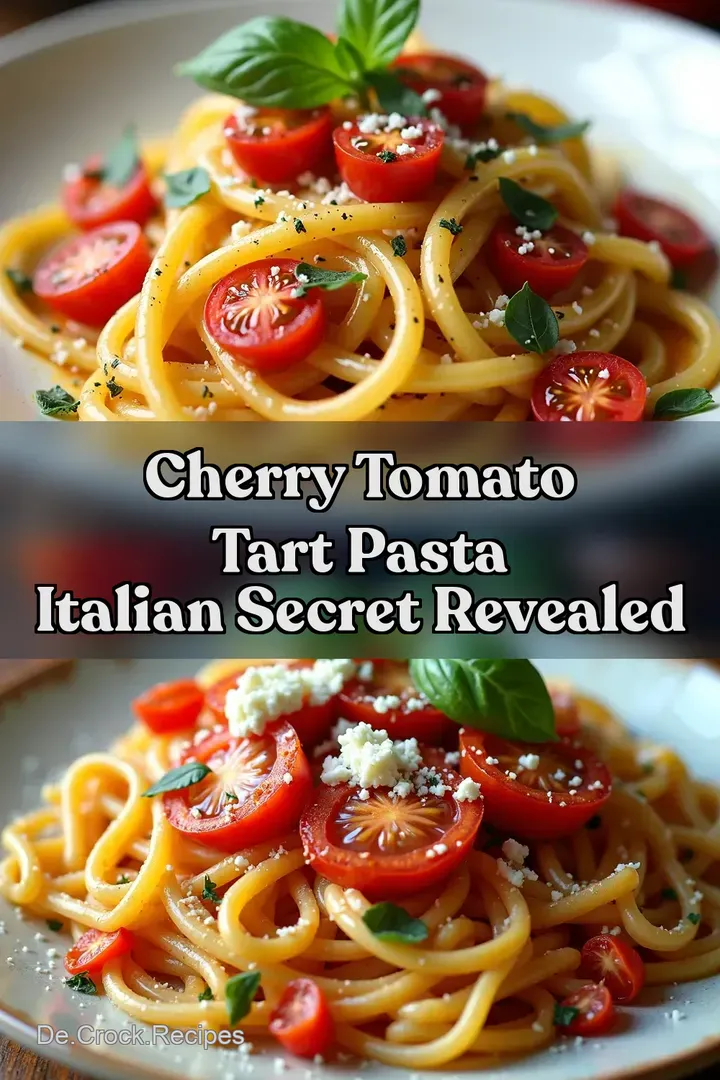 Cherry Tomato Tart Pasta Italian Secret Revealed