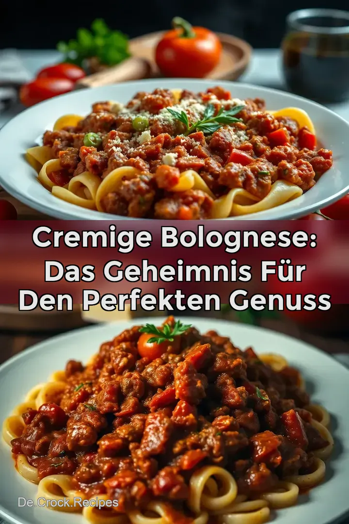 Cremige Bolognese: Das Geheimnis für den perfekten Genuss