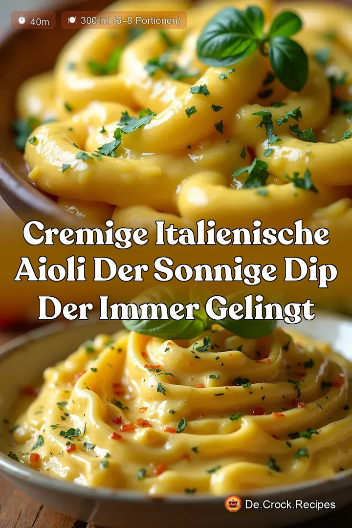 Cremige Italienische Aioli Der sonnige Dip der immer gelingt