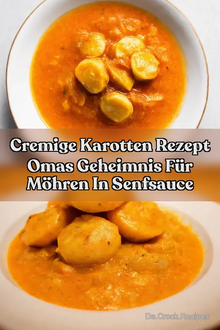 Cremige Karotten Rezept Omas Geheimnis f&uuml;r M&ouml;hren in Senfsauce