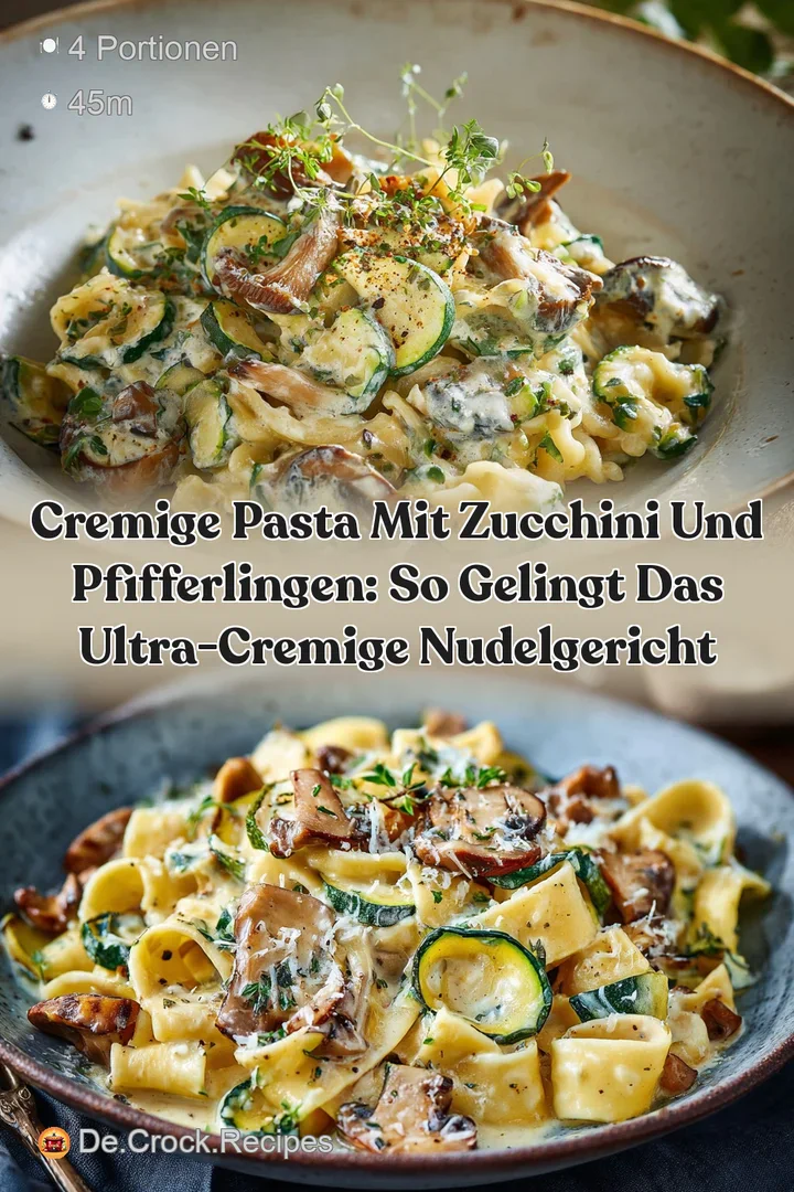 Cremige Pasta mit Zucchini und Pfifferlingen: So gelingt das ultra-cremige Nudelgericht