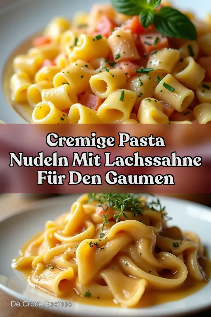 Cremige Pasta Nudeln mit LachsSahne f&uuml;r den Gaumen