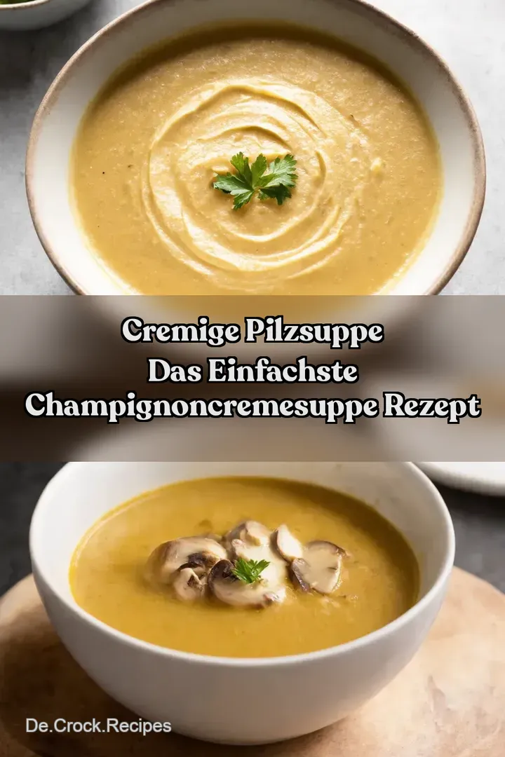 Cremige Pilzsuppe Das Einfachste Champignoncremesuppe Rezept