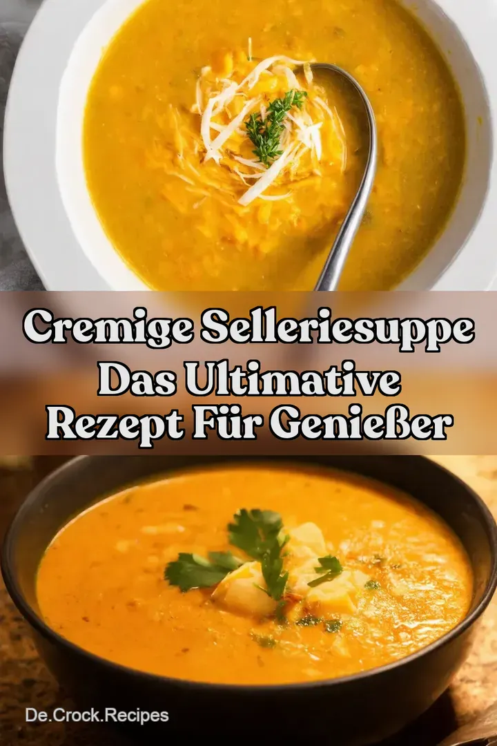 Cremige Selleriesuppe Das Ultimative Rezept f&uuml;r Genie&szlig;er