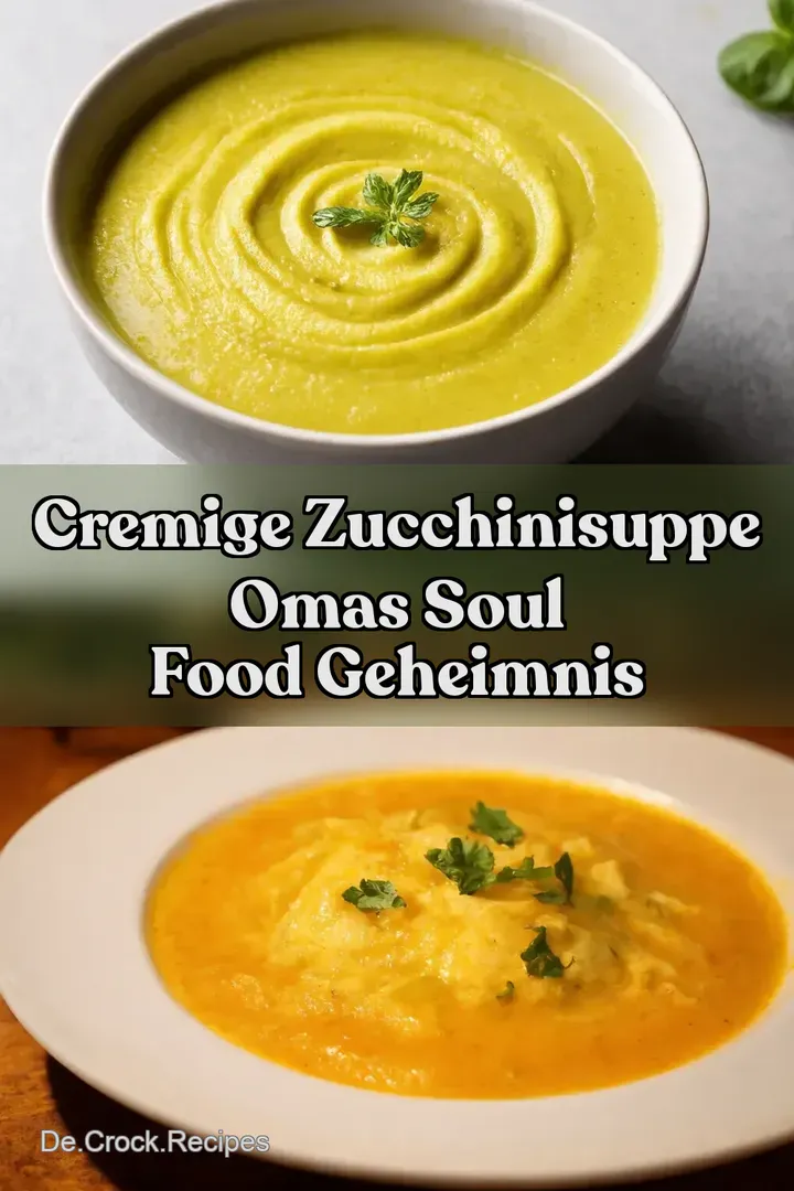 Cremige Zucchinisuppe Omas Soul Food Geheimnis