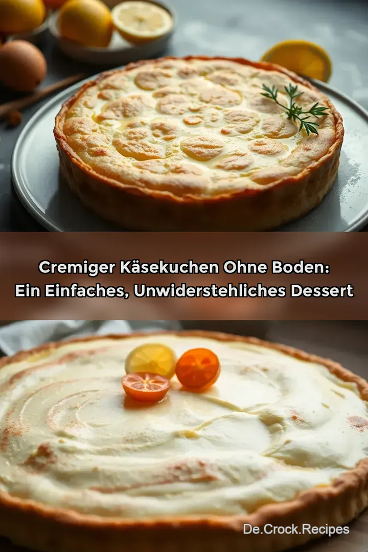 Cremiger Käsekuchen ohne Boden: Ein Einfaches Unwiderstehliches Dessert