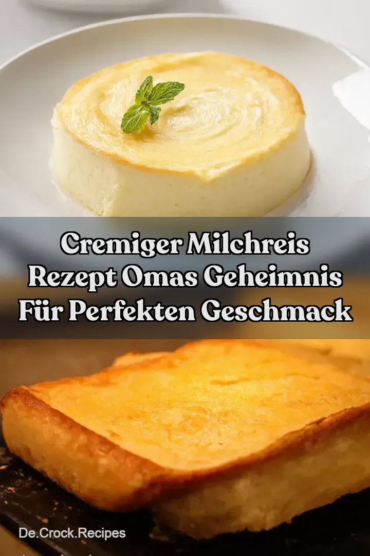 Cremiger Milchreis Rezept Omas Geheimnis f&uuml;r Perfekten Geschmack