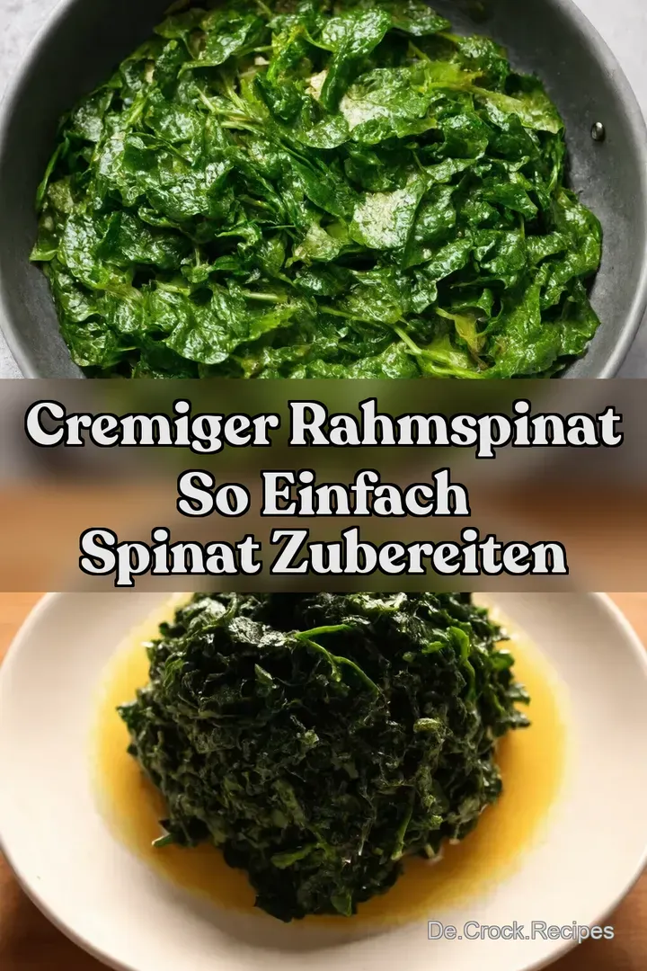 Cremiger Rahmspinat So einfach Spinat zubereiten