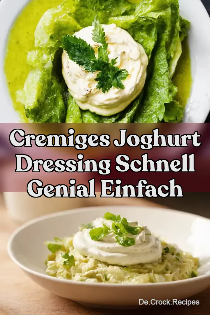 Cremiges Joghurt Dressing Schnell Genial Einfach