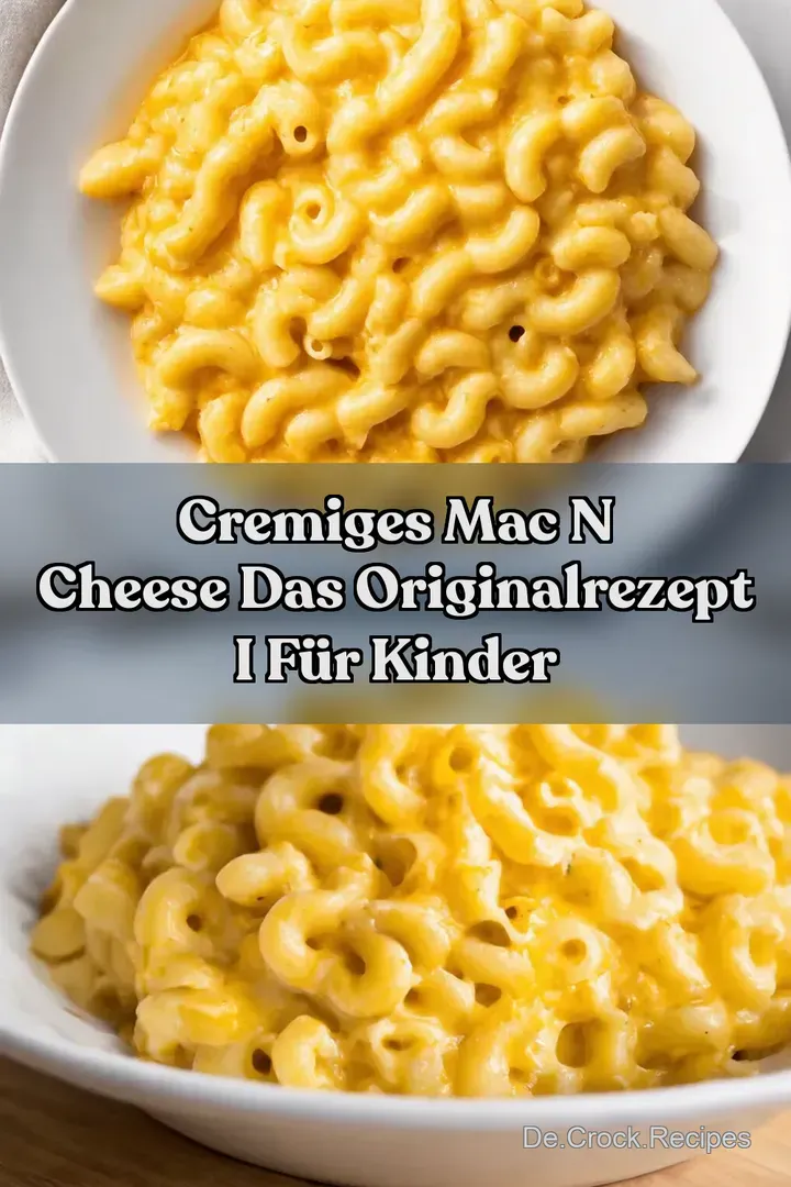 Cremiges Mac n Cheese Das Originalrezept I f&uuml;r Kinder