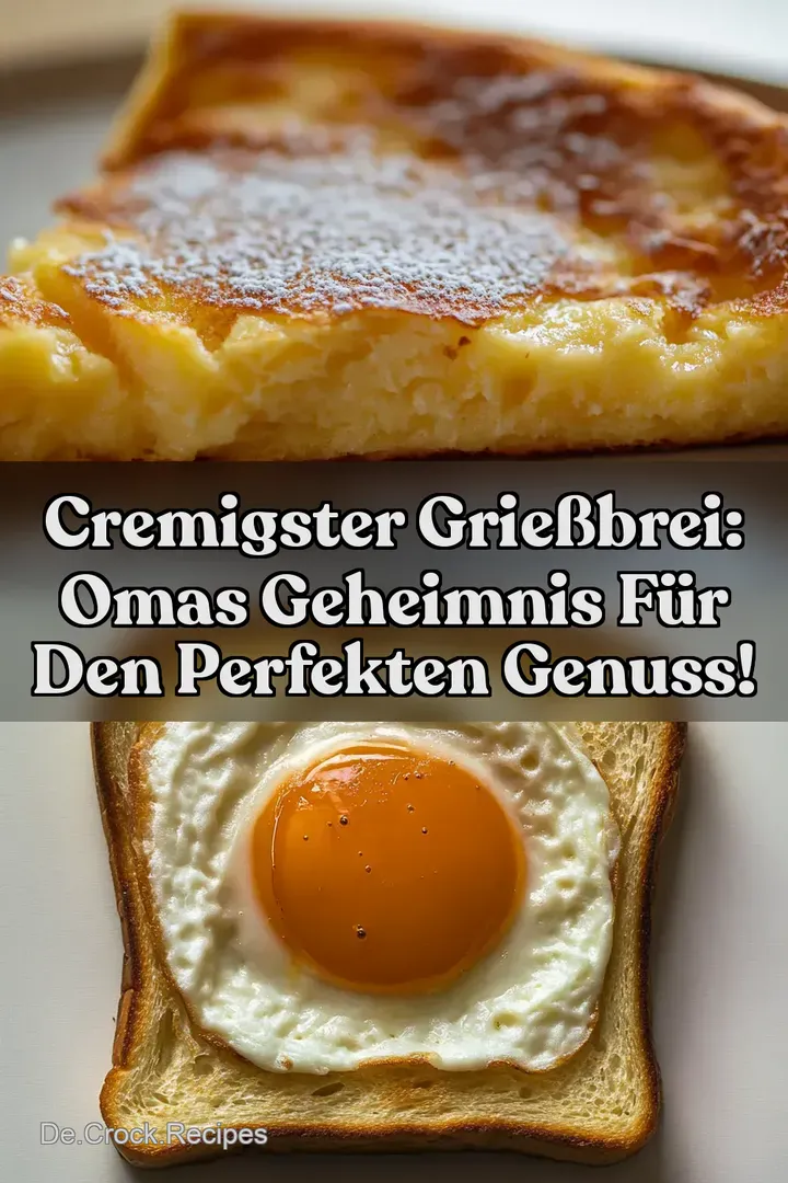 Cremigster Grießbrei: Omas Geheimnis für den perfekten Genuss!