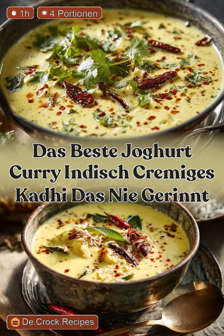 Das beste Joghurt Curry indisch Cremiges Kadhi das nie gerinnt