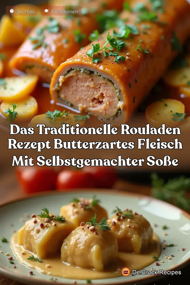 Das Traditionelle Rouladen Rezept Butterzartes Fleisch mit selbstgemachter So&szlig;e
