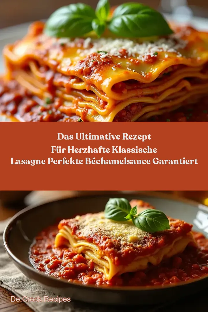 Das Ultimative Rezept f&uuml;r Herzhafte Klassische Lasagne Perfekte B&eacute;chamelsauce Garantiert