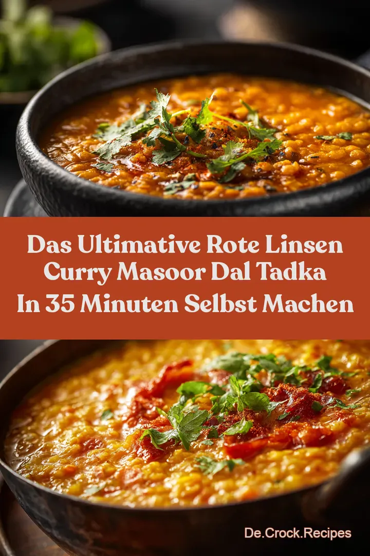 Das Ultimative Rote Linsen Curry Masoor Dal Tadka in 35 Minuten selbst machen