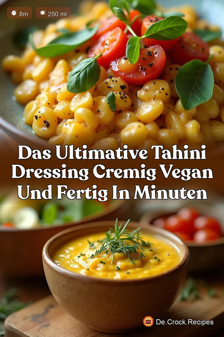 Das ultimative Tahini Dressing Cremig vegan und fertig in Minuten