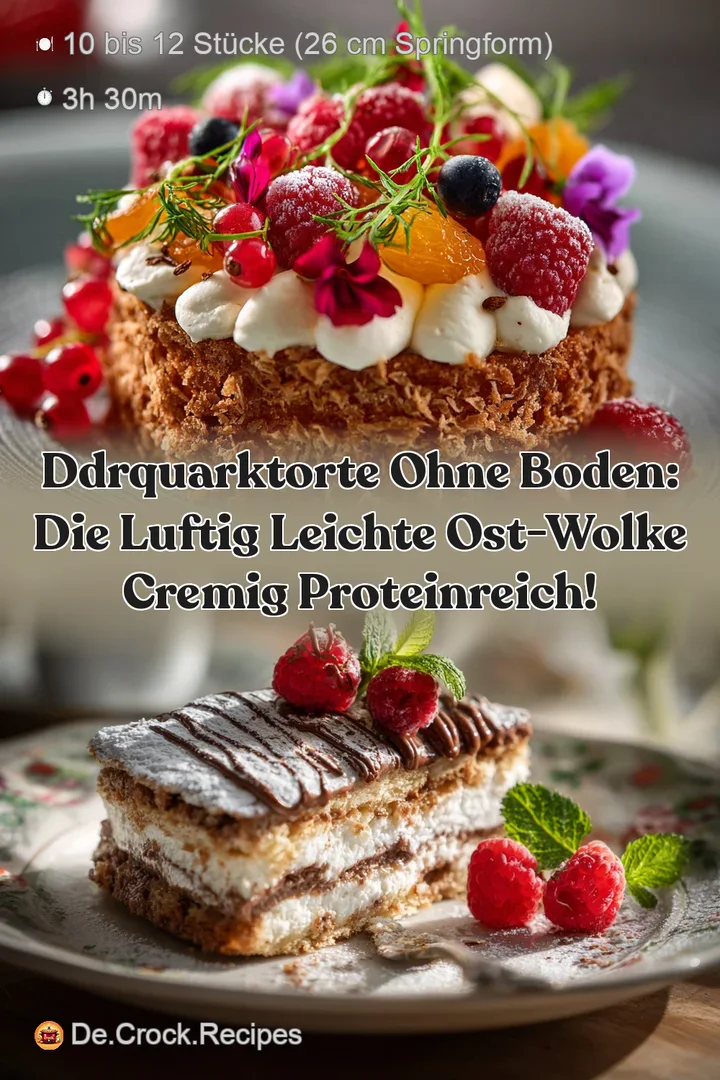 DDRQuarktorte ohne Boden: Die luftig leichte Ost-Wolke cremig proteinreich!