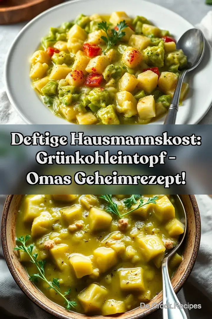 Deftige Hausmannskost: Gr&uuml;nkohleintopf - Omas Geheimrezept!